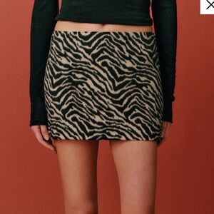 Reformation Zebra Print Mini Skirt